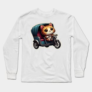 kittie in a tuk tuk Long Sleeve T-Shirt